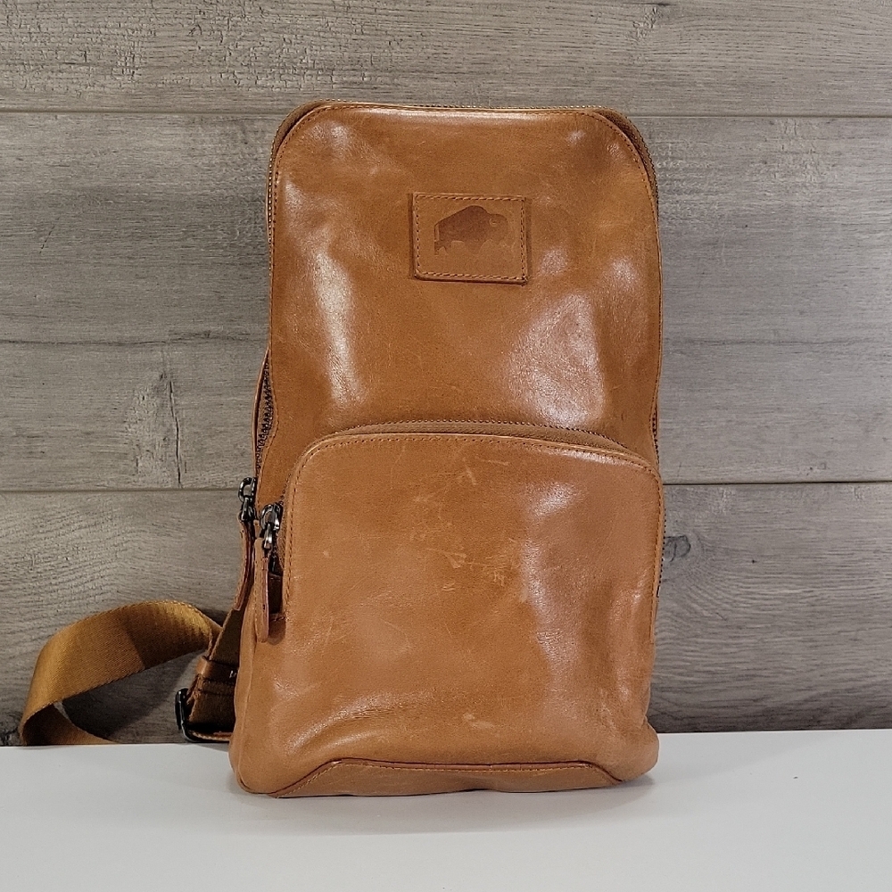 Men's Burkley Tan Leather Sling Bag